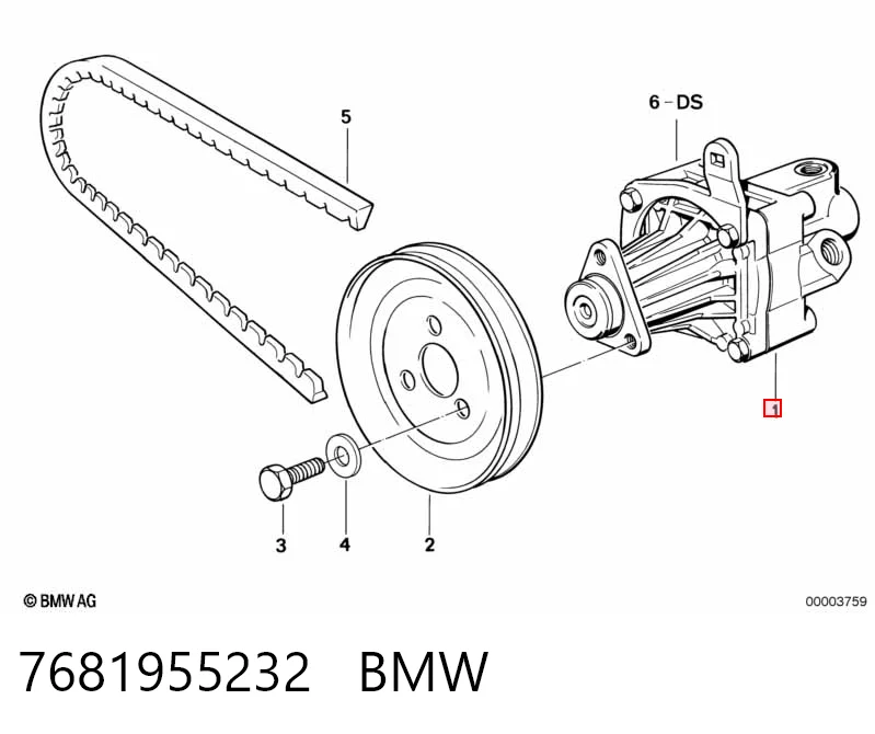 7681955232 BMW Bomba da Direção hidrâulica assistida