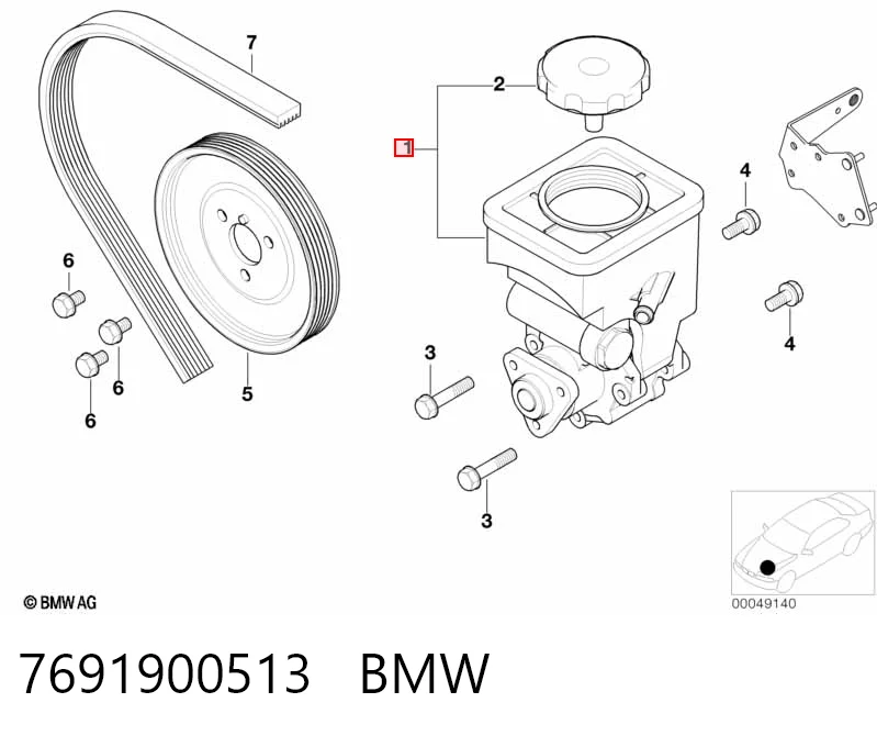 7691900513 BMW Bomba da Direção hidrâulica assistida