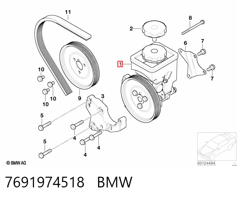 7691974518 BMW Bomba da Direção hidrâulica assistida