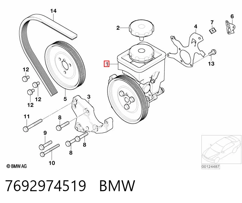 7692974519 BMW Bomba da Direção hidrâulica assistida