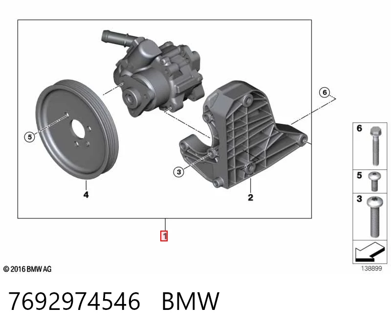 7692974546 BMW Bomba da Direção hidrâulica assistida