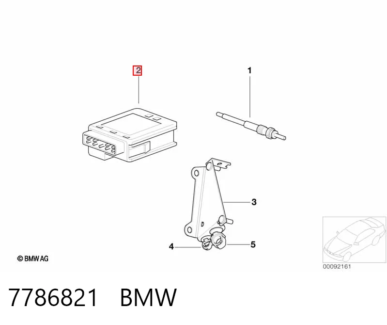 7786821 BMW Relê das velas de incandescência