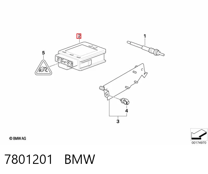 7801201 BMW Relê das velas de incandescência