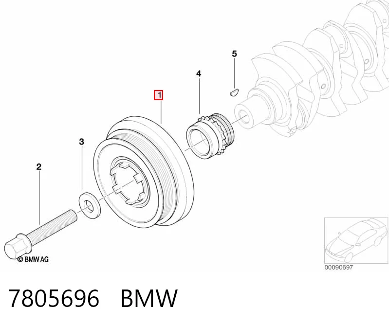7805696 BMW Polia de cambota