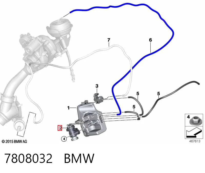 7808032 BMW Convertidor de pressão (solenoide) de supercompressão