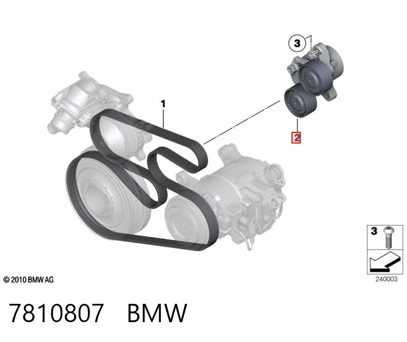 7810807 BMW Reguladora de tensão da correia de transmissão