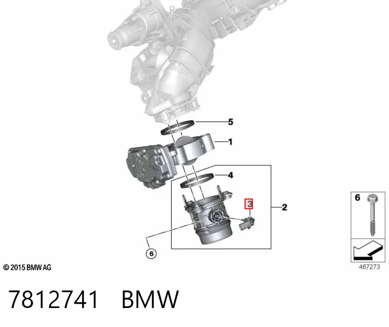 7812741 BMW Sensor de temperatura da mistura de ar