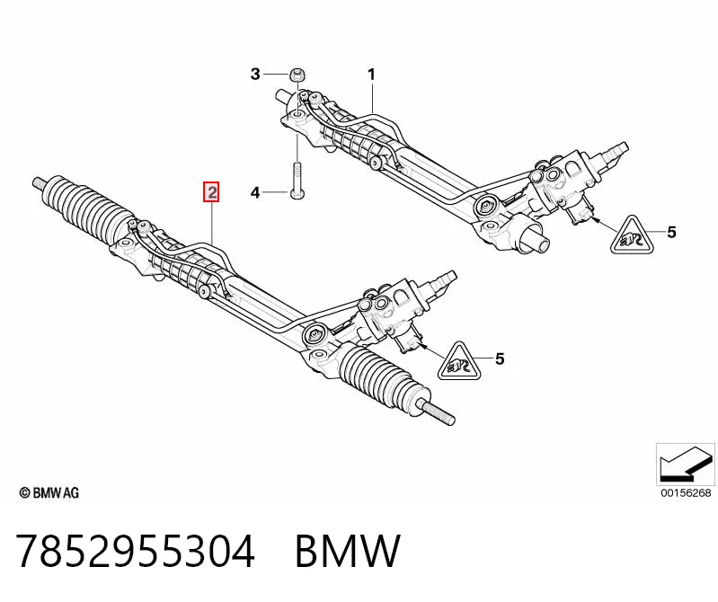 7852955304 BMW Cremalheira da direção