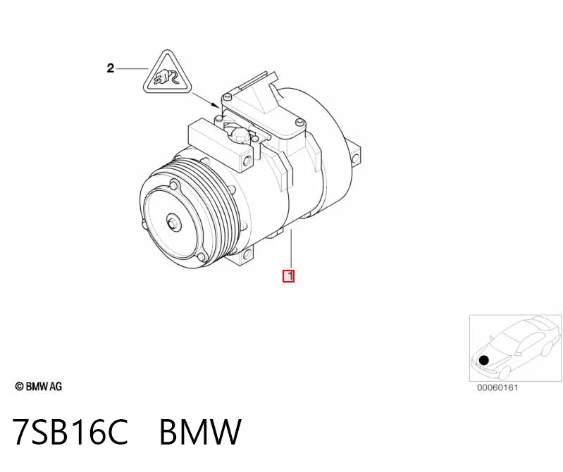 7SB16C BMW Compressor de aparelho de ar condicionado