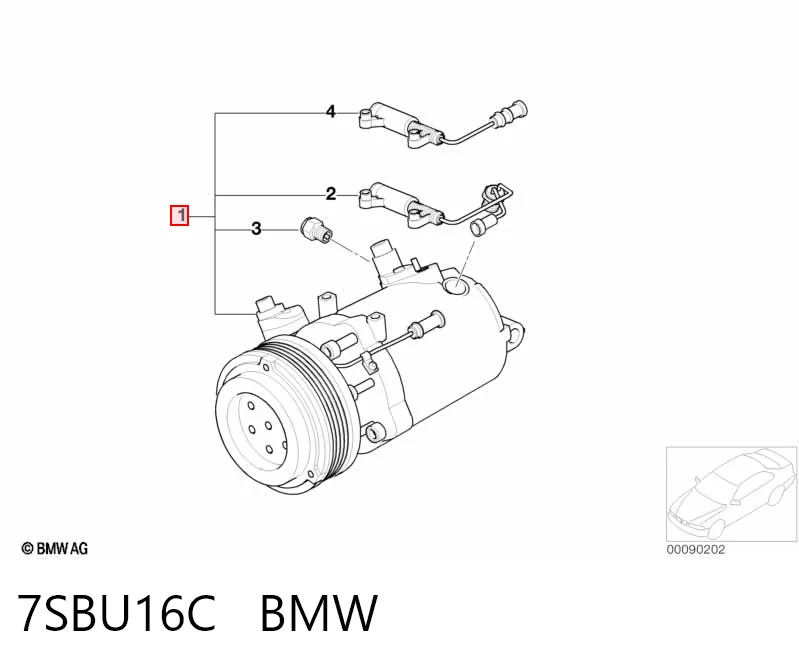 7SBU16C BMW Compressor de aparelho de ar condicionado