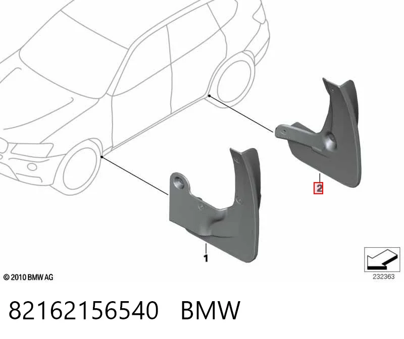 Protetores de lama traseiros, kit BMW X3 F25 ao melhor preço