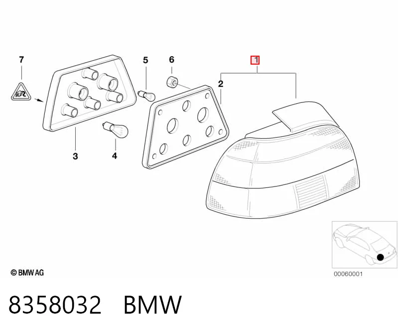 Lanterna traseira direita BMW 5  E39