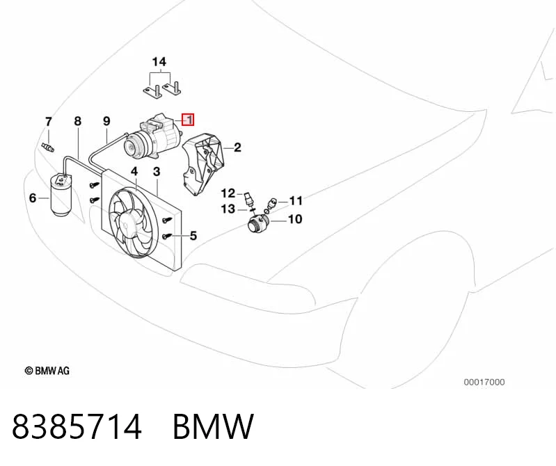 8385714 BMW Compressor de aparelho de ar condicionado