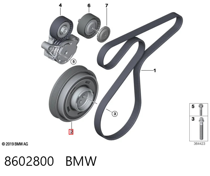 8602800 BMW Polia de cambota