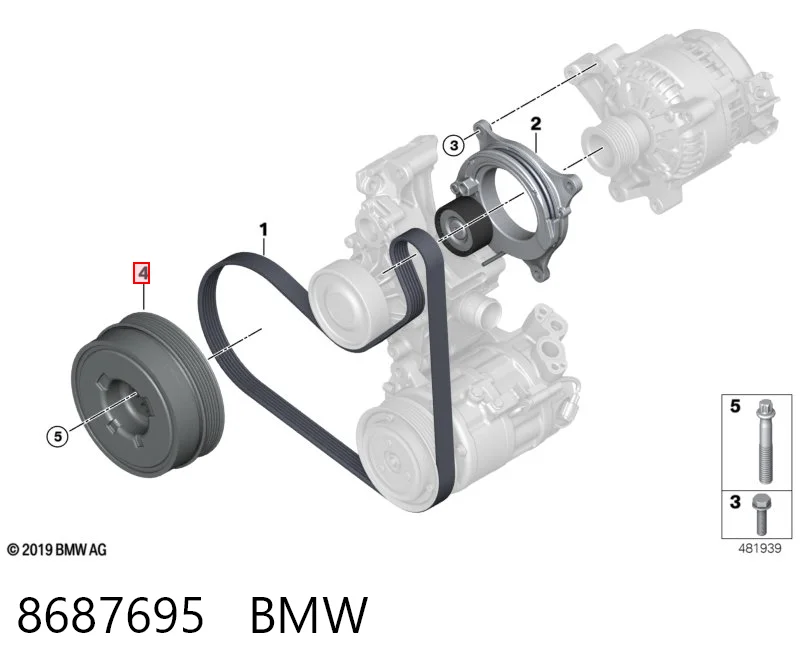 8687695 BMW Polia de cambota