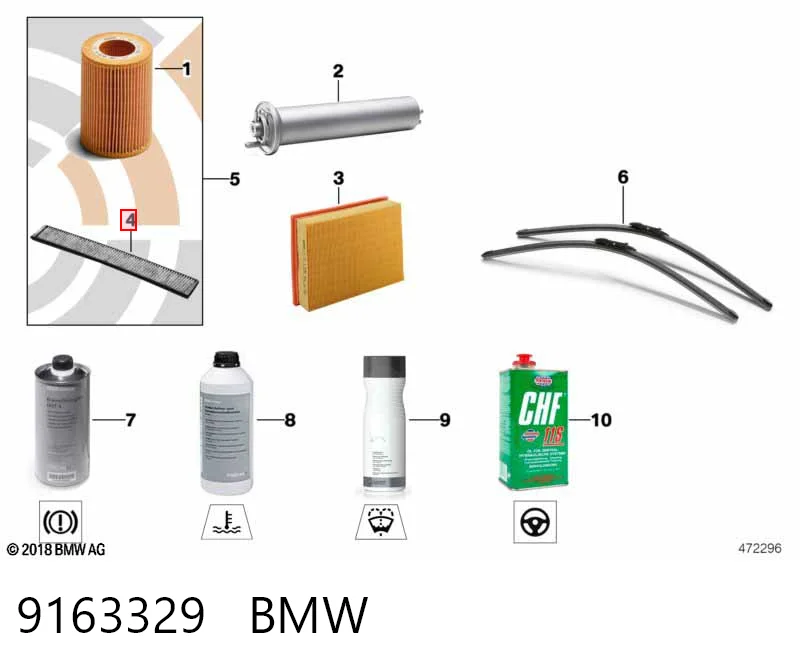 9163329 BMW Filtro de salão