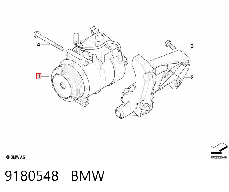 9180548 BMW Compressor de aparelho de ar condicionado