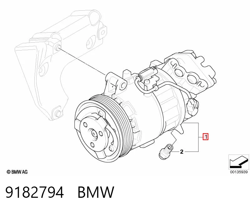 9182794 BMW Compressor de aparelho de ar condicionado