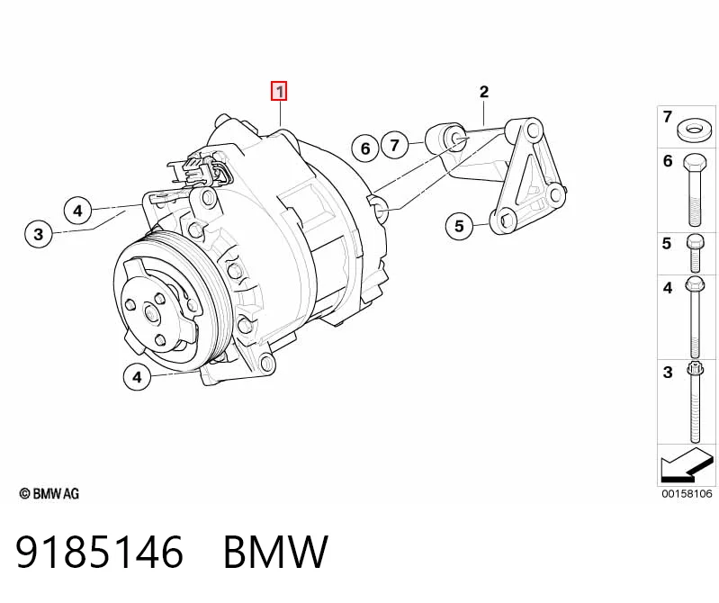 9185146 BMW Compressor de aparelho de ar condicionado
