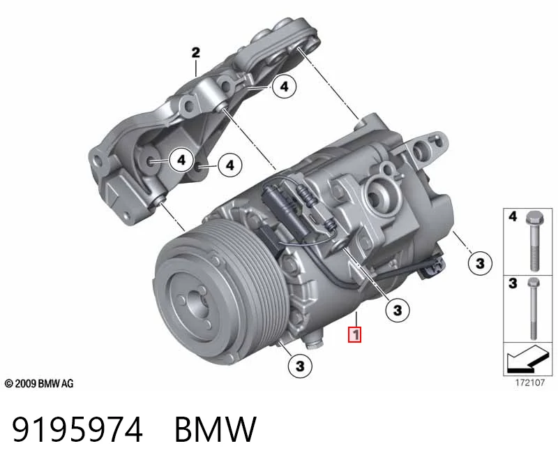 9195974 BMW Compressor de aparelho de ar condicionado