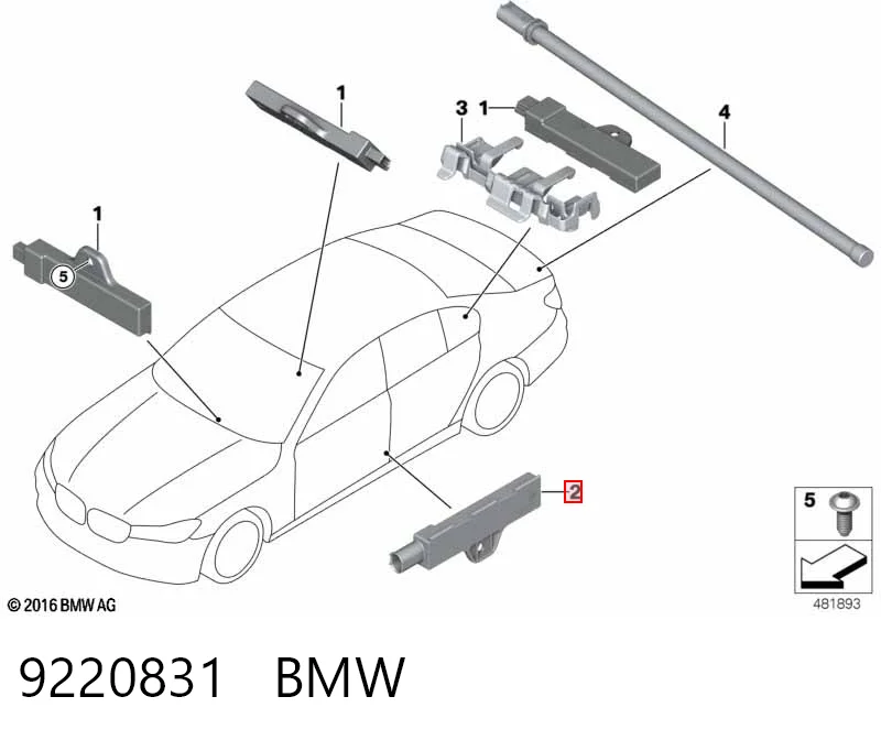 Antena para BMW 5  G30, F90