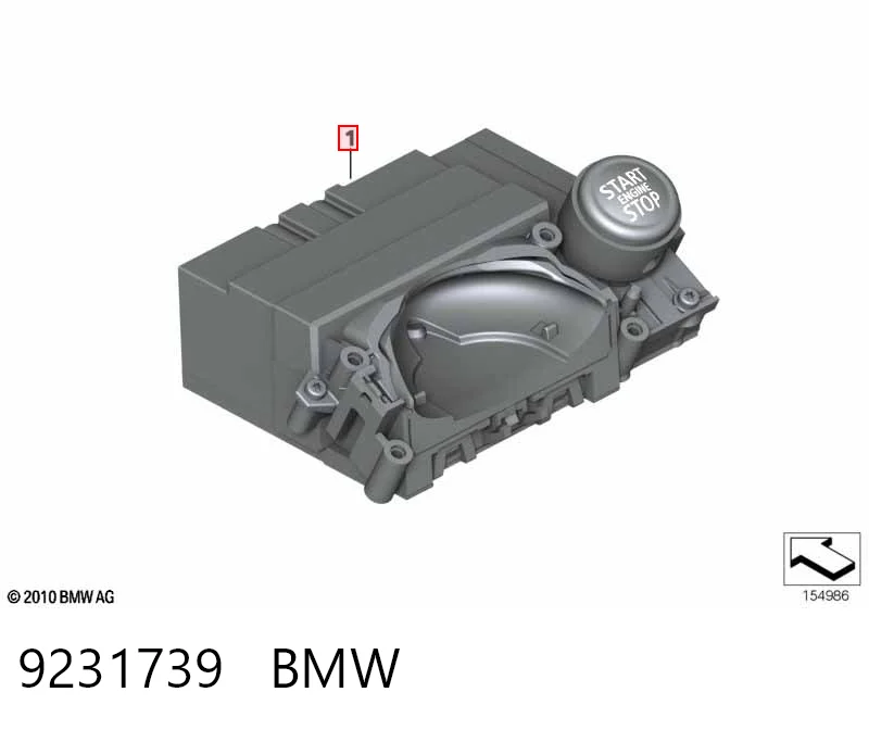 9231739 BMW Botão de arranco de motor