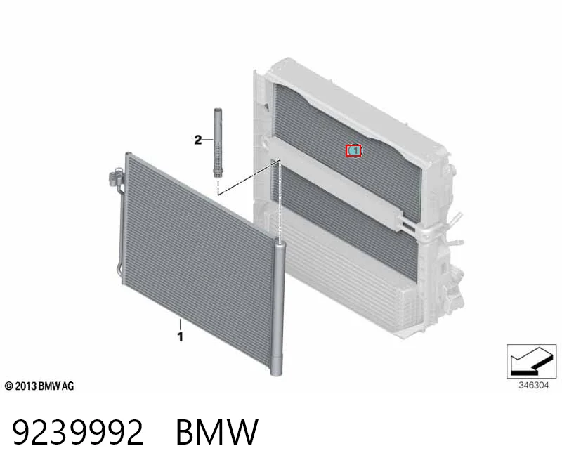 9239992 BMW Radiador de aparelho de ar condicionado
