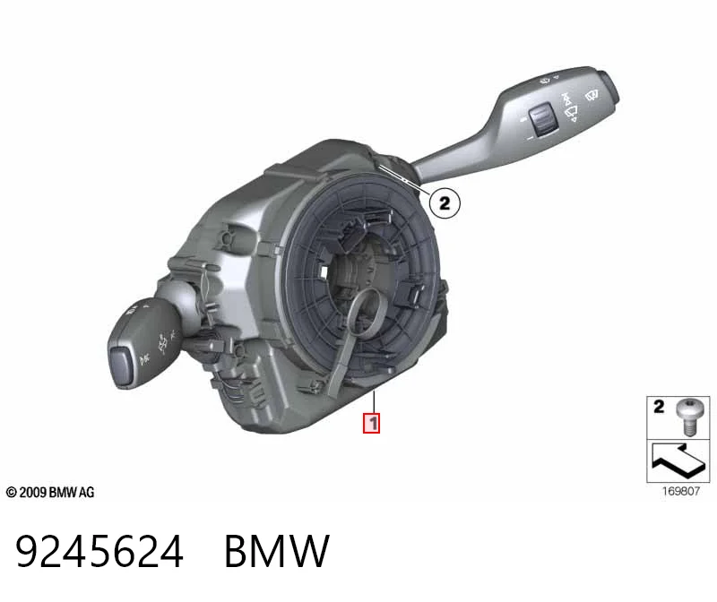 Compre Comutador instalado na coluna da direção, montado BMW 5 