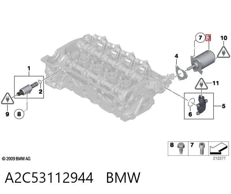 A2C53112944 BMW Regulador das fases de distribuição de gás
