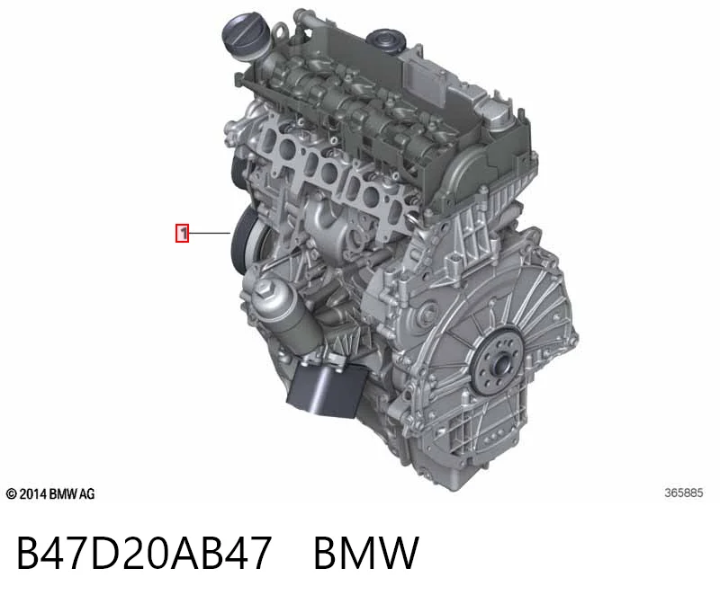 B47D20AB47 BMW Motor montado