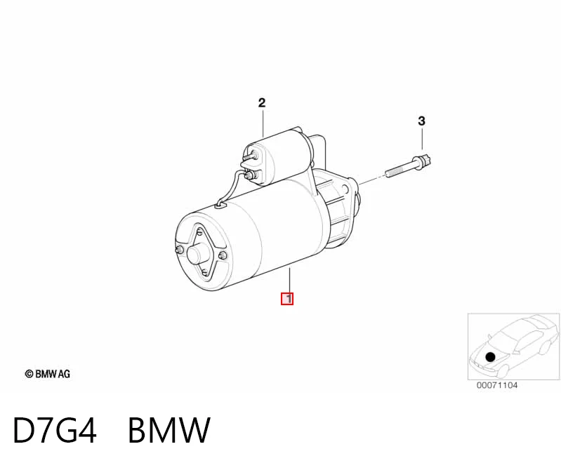 D7G4 BMW Motor de arranco