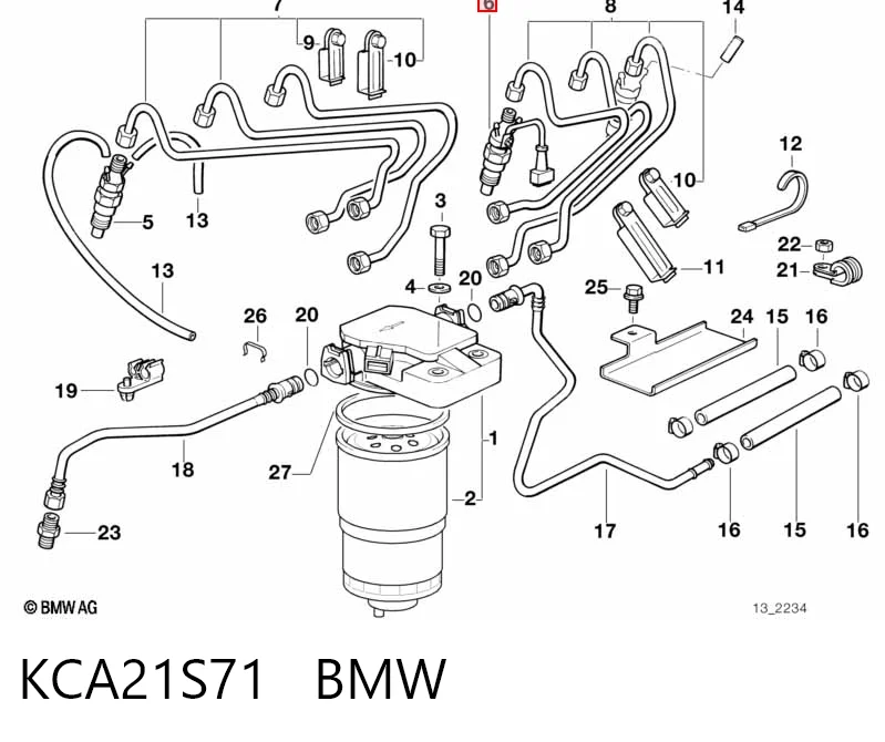 Injetor de injeção de combustível para BMW 5  E34