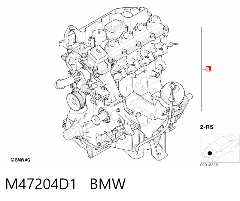 M47204D1 BMW Motor montado