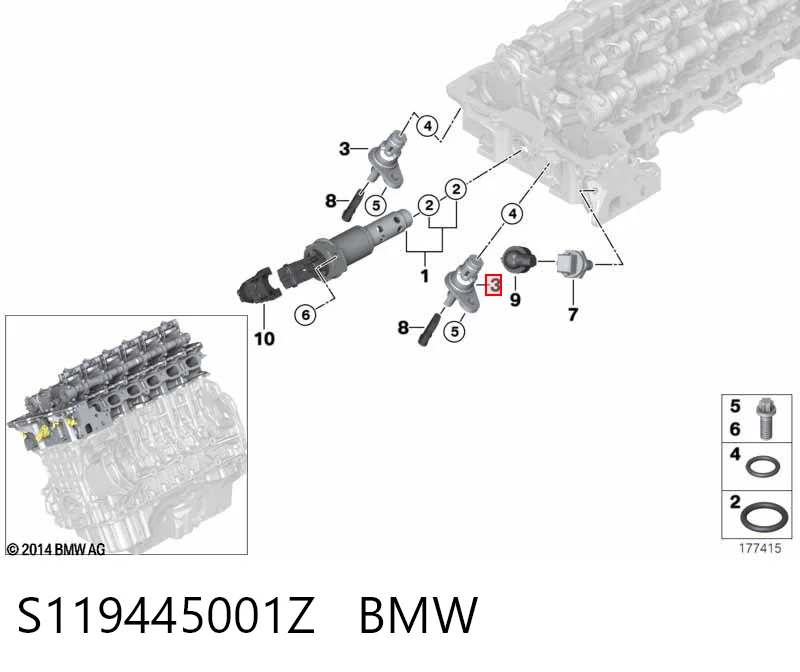 S119445001Z BMW Sensor de posição da árvore distribuidora