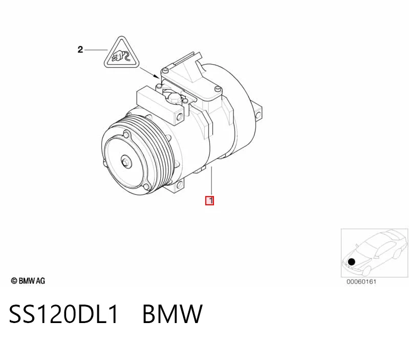 SS120DL1 BMW Compressor de aparelho de ar condicionado