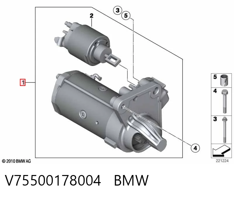 V75500178004 BMW Motor de arranco